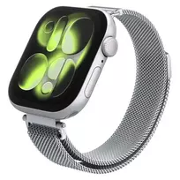 Spigen WBM4 nerūdijančio plieno apyrankė, skirta Apple Watch 8/9/10/11/SE (40/41/42 mm), sidabrinė