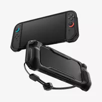 Spigen Rugged Armor Dėklas, skirtas Nintendo Switch 2, Matinė Juoda