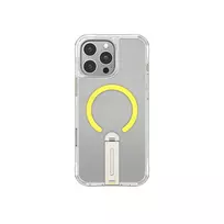 SKINARMA Helix Dėklas, skirtas iPhone 16 Pro Max, su magnetiniu įkrovimu ir 360° besisukančiu stovu, permatomas