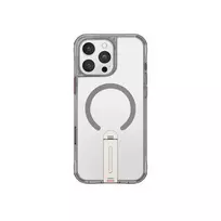Dėklas „Skinarma Helix“ iPhone 16 Pro Max su magnetiniu įkrovimu ir 360° pasukamu stoveliu, titano spalvos