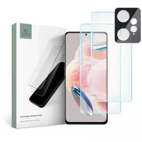 TECH-PROTECT Grūdinto stiklo + kameros lęšio apsaugos rinkinys Supreme, skirtas „Xiaomi Redmi Note 12 LTE“