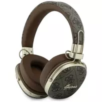 Guess GUE005462 Bluetooth ausinės su ENC, metaliniu dizainu, 4G Script logotipu, rudos