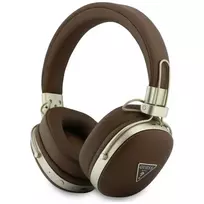 Guess GUE005460 Bluetooth On-Ear Ausinės su ENC, Ruda, Metalinis Grūdėtas Trikampis Logotipas