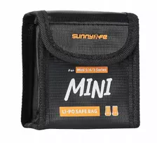 SUNNYLIFE Fireproof Battery Safety Bag for 2x DJI Mini 5/4/3 Pro / Mini 3 / Lito 1 / Lito X1 Batteries