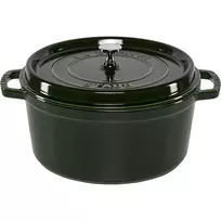Staub La Cocotte apvalus puodas 24 cm 3,8 l baziliko žalumo emaliuotas ketus