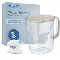 BRITA Style Essential XL vandens filtro ąsotis 3,6 l baltas + MAXTRA PRO Pure Performance kasetė