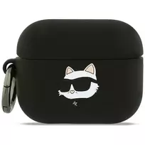 Karl Lagerfeld Silicone Choupette Head 3D dėklas AirPods Pro 3 - juodas