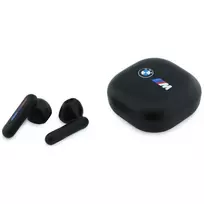 BMW TWS Bluetooth ausinės su ENC ir atspaustu logotipu - juodos