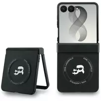 Karl Lagerfeld Karl & Choupette Pins MagSafe dėklas, skirtas Samsung Galaxy Z Flip8 - juodas