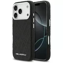 Karl Lagerfeld FW Stamped Karl MagSafe dėklas, skirtas Apple iPhone 17 Pro, juodas