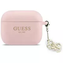 Guess Silicone 4G Charm dėklas AirPods Pro 3, rožinis