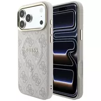 GUESS Embossed 4G Classic MagSafe dėklas, skirtas iPhone 17 Pro / 18 Pro - rožinis