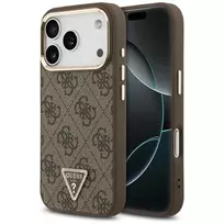GUESS 4G Triangle Logo MagSafe dėklas, skirtas iPhone 17 Pro / 18 Pro - rudas