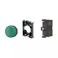 Eaton M22-L-G-LED-BVP žalias LED indikatorius, 22,5 mm, 12-30V AC/DC, IP66/IP67/IP69K