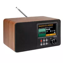 Albrecht DR 863 DAB+ FM skaitmeninis radijas su Bluetooth, mediniu korpusu, spalvotu ekranu ir įkraunama baterija