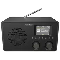 Reflexion HRA1824DAB+ DAB+ ir FM radijo laikrodis su Bluetooth, dvigubu žadintuvu, mediniu korpusu - juodas