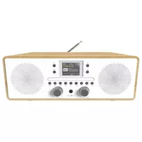 Reflexion HRA21DAB+ baltas DAB+ FM radijas po spintele su CD grotuvu, dvigubu žadintuvu ir nuotolinio valdymo pulteliu