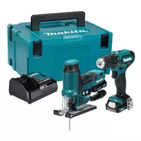 Makita CLX252SAJ 12V max CXT belaidis kombinuotas rinkinys su gręžtuvu-suktuvu DF333D, smūginiu suktuvu TD110D, 2x 2.0Ah akumuliatoriais, įkrovikliu ir Makpac dėklu