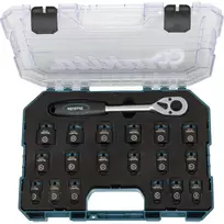 Makita E-30069 Impact Black smūginių galvučių rinkinys su terkšle