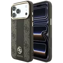 “Guess 4G Stripe Round and Classic Logos” MagSafe dėklas, skirtas iPhone 18 Pro / 17 Pro - rudas