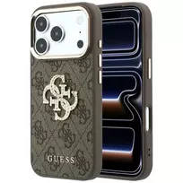 GUESS 4G & Big Strass Logo apsauginis dangtelis Apple iPhone 17 Pro Max / 18 Pro Max - rudas