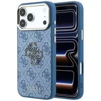 GUESS 4G & Big Resin Logo dėklas, skirtas iPhone 17 Pro Max / 18 Pro Max - šviesiai mėlynas
