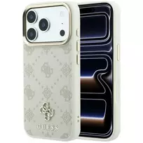 Guess Peony 4G Small Logo MagSafe dėklas, skirtas Apple iPhone 17 Pro Max / 16 Pro Max – smėlio spalvos