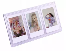 LOVEINSTANT stovimas trigubas nuotraukų rėmelis Instax Mini ir Zink 2x3 colių nuotraukoms – violetinis
