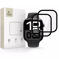 Tech-Protect Glass Flex+ ekrano apsauga, skirta Apple Watch 10/11 (46 mm), 2 vnt., juoda