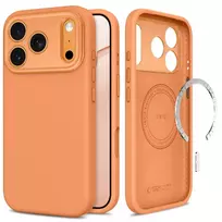 TECH-PROTECT UNIQ MagSafe CC dėklas, skirtas iPhone 17 Pro Max / 18 Pro Max - kosminė oranžinė