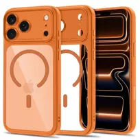 TECH-PROTECT MagPeak MagSafe skaidrus dėklas, skirtas iPhone 17 Pro / 18 Pro - Cosmic Orange