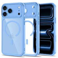 TECH-PROTECT MagPeak MagSafe skaidrus dėklas, skirtas iPhone 17 Pro Max / 18 Pro Max – šviesiai mėlynas