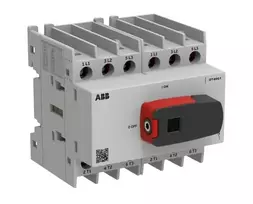 ABB OT Plus OT40G1-6BS40 A apkrovos pertraukiklis, G1 korpusas, 6 polių, su rankena