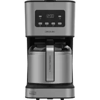 Cecotec Coffee 66 Drop & Thermo Time lašininis kavos virimo aparatas, 1,2 l termosas, 950 W, nerūdijantis plienas/juoda