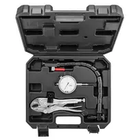 NEO TOOLS TOP-11-130 stabdžių disko radialinio mušimo matuoklio rinkinys su 0,01 mm ciferblato indikatoriumi, 60 kg magnetiniu pagrindu, lanksčia svirtimi