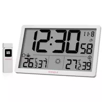 KIENZLE Jumbo NEO LCD orų stotelės sieninis laikrodis baltas