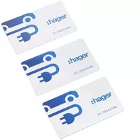 HAGER XVA410 RFID kortelės, 3 vnt., Mifare Classic 1K, 13,56 MHz, baltos