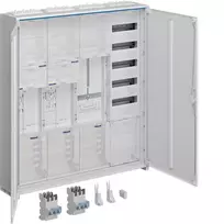 HAGER ZB34SEQ29EN univers Z pilnas skirstomasis spintas, 2 skaitiklių vietos, 3 laukai, 5 eilės, 180 modulių, IP44, baltas