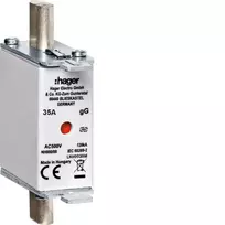 Hager LNH0035M NH000 gG 500V 35A saugiklis su K-Melder smogtuku