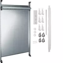 HAGER UF22NW universZ multimedijos komplektinė plokštė, 2 laukų, 900 mm, be pach modulių