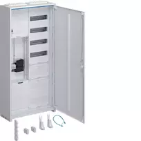 Hager ZB325C15LS komplektinis skaitiklių spintelė 1 skaitiklio vieta, 5 paskirstymo eilės, APZ laukas, 1100mm, eismo baltos spalvos RAL 9010