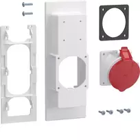 HAGER ZY16CEE 16 A 5 kontaktų CEE flanšinis lizdas 400 V IP44 raudonas