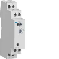 Hager EZF100 daugiafunkcis laiko relė, 230V AC, 8 funkcijos, 0,1s-10h, 1 CO kontaktas, DIN bėgelis