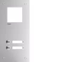 Hager RTQ102X priekinė plokštė domofonui, Mono, 2 skambučio mygtukai, aliuminis