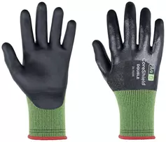 Honeywell CoreShield Double pjovimui atsparios pirštinės, 11 dydis (XXL), pilkos/juodos, nitrilu padengtos 24-7D28B/11
