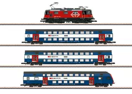 Märklin 81195 Z mastelio traukinių rinkinys - Ciuricho S-Bahn SBB elektrinis lokomotyvas ir dviejų aukštų vagonai