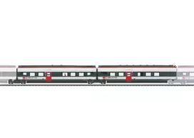 Märklin 043452 H0 papildomas vagonų rinkinys 2 Giruno SBB traukiniui, 2 tarpiniai vagonai, VI epocha