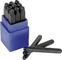 Brüder Mannesmann 9 dalių skaičių štampų rinkinys 10 mm (245-10)