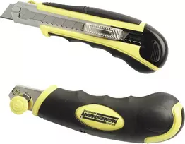 Brüder Mannesmann universalus peilis su Softgrip, automatiniu geležtės reguliavimu, 18 mm laužiama geležte, 60100
