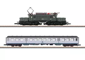 Märklin 81221 Z geležinkelio traukinio rinkinys - 175 metų Geislinger Steige DB klasės 50 garvežys su 3 prekiniais vagonais, bėgiais ir valdikliu